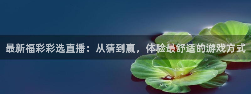 蜘蛛直播体育nba直播在线：最新福彩彩选直播：从猜到赢，体验最舒适的游戏方式